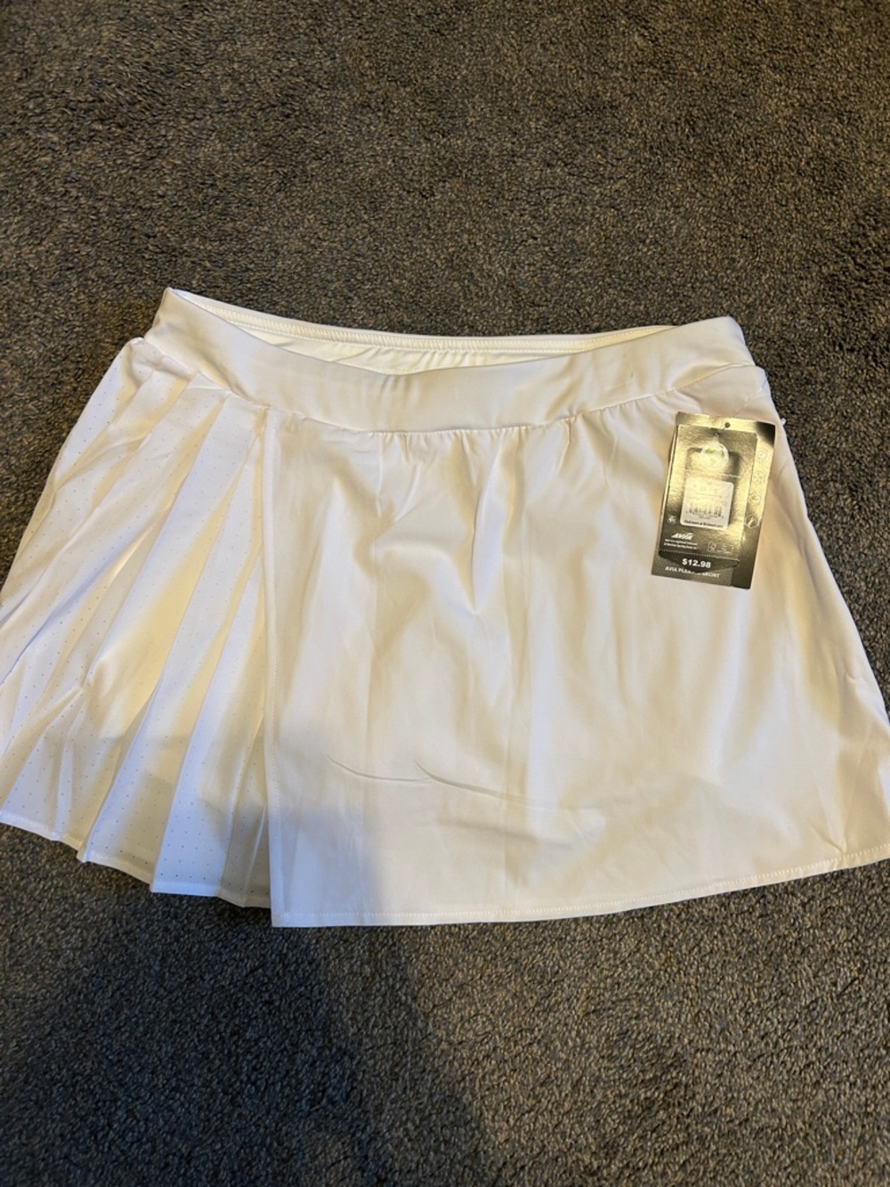 Avia White Pleated Skort